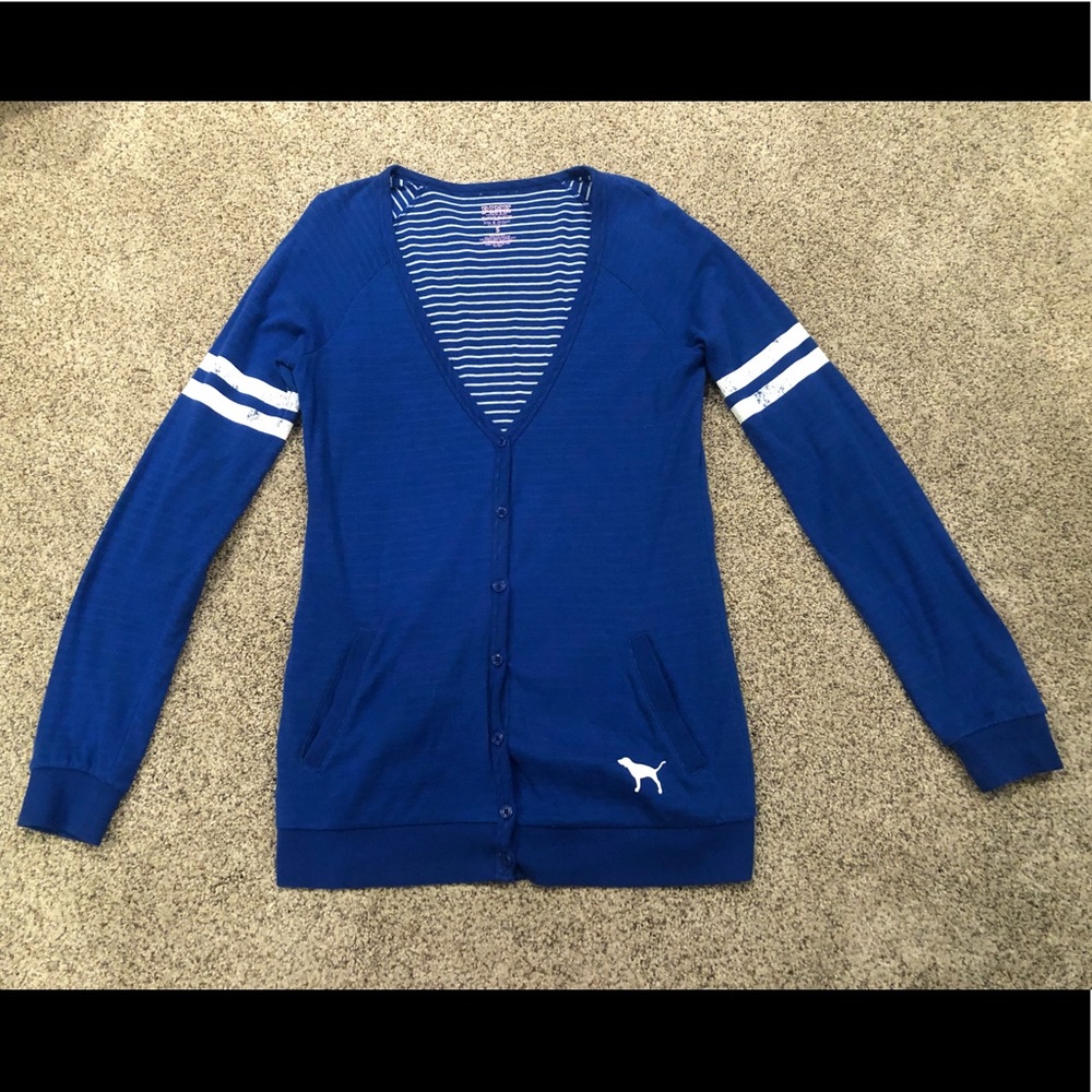 Victoria’s Secret PINK Kansas Jayhawks Cardigan Small